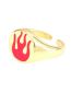 Fashion Green Flame Copper Drip Flame Open Ring