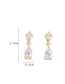 Fashion Gold Color Gold Plated Copper Drop Crystal Stud Earrings