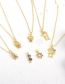 Fashion Girl-3 Brass Gold Plated Zirconium Necklace For Girls