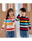 Fashion 2 Black Stripes Polyester Colorblock Crewneck Striped Knit Sweater