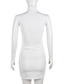 Fashion White Sleeveless Cutout Pin Stretch Dress