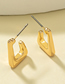 Fashion Gold Alloy Geometric Square Stud Earrings