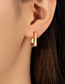 Fashion Gold Alloy Geometric Square Stud Earrings