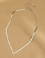 Fashion Silver Metal Snake Bone Chain Geometric V Necklace
