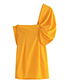 Fashion Orange Bow One Shoulder Dress