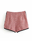 Fashion Pink Woven Tweed Shorts