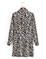 Fashion Suit Zebra-print Lapel Button-up Dress