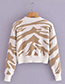 Fashion Zebra Zebra-knit Crewneck Sweater