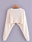 Fashion White Mohair Knitted Cardigan