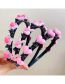 Fashion 11# Pink Flowers Plastic Cartoon Flower Braided Headband