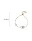 Fashion Bracelet - Gold Color Metal Zirconium Eye Pull Bracelet