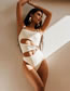 Fashion White Polyester Cutout One Piece Swimsuit