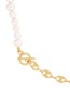 Fashion Gold-2 Copper Hollow Pig Nose Pearl Chain Necklace