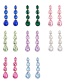 Fashion Royal Blue Alloy Diamond Drop Earrings