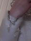 Fashion Silver Color Metal Diamond Heart Tassel Ot Buckle Bracelet
