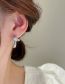 Fashion Silver Needle - Silver Metal Zirconium Planet C-shaped Earrings