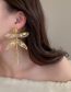 Fashion Silver Needle - Gold Irregular Geometric Dragonfly Stud Earrings
