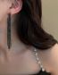 Fashion Silver Needle - Gold Geometric Diamond Tassel Drop Earrings
