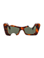 Fashion Jelly Powder Flakes Pc Notched Cat Eye Large Frame Sunglasses