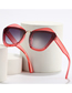 Fashion Orange Frame Double Tea Slices Pc Cat Eye Large Frame Sunglasses