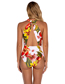 Fashion Color Polyester Print One Piece Swimsuit