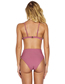 Fashion Pink Polyester Solid Color High Waist Split Swimsuit