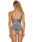 Fashion 5# Printed High Waist Split Swimsuit