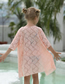 Fashion Pink Polyester Printed Split Swimsuit Three Piece Set
