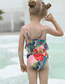 Fashion Color Printed Flash Sling Split Children's Swimsuit