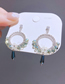 Fashion Silver Color Copper Diamond Geometric Stud Earrings
