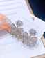 Fashion Silver Color Copper Diamond Bow Stud Earrings