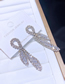 Fashion Silver Color Brass Inset Zirconia Bow Tie Stud Earrings