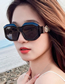 Fashion Leopard Tea Slices Pc Square Large Frame Sunglasses