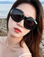 Fashion Rose Red Yellow Flakes Pc Square Large Frame Sunglasses