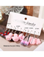 Fashion 3# Acrylic Butterfly Cloud Duck Drip Oil Plaid Heart Earrings Set