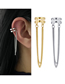 Fashion 6# Alloy Diamond Tassel Ear Clip