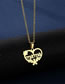 Fashion Gold Titanium Steel Flower Heart Mama Necklace Stud Earrings Set