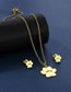 Fashion Gold Titanium Steel Dog Paw Necklace