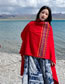 Fashion Totem Striped Red Acrylic Print Shawl
