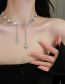Fashion Silver Alloy Diamond Letter Heart Tassel Necklace
