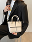 Fashion Creamy-white Pu Large Capacity Messenger Bag