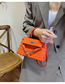 Fashion Orange Pu Head Pattern Flap Flap Crossbody Bag
