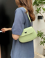 Fashion Light Green Pu Triangle Logo Flap Crossbody Bag