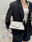 Fashion White Pu Rhombus Flap Crossbody Bag