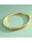 Fashion Gold Bronze Fancy Diamond Geometric Open Bracelet