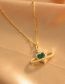 Fashion Moon Brass And Diamond Heart Moon Necklace