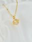 Fashion Gold Titanium Diamond Planet Necklace