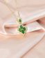 Fashion Gold Titanium Diamond Four Leaf Clover Necklace
