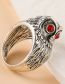 Fashion Silver Alloy Diamond Owl Ring