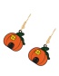 Fashion Color-2 Alloy Drip Halloween Pumpkin Earrings